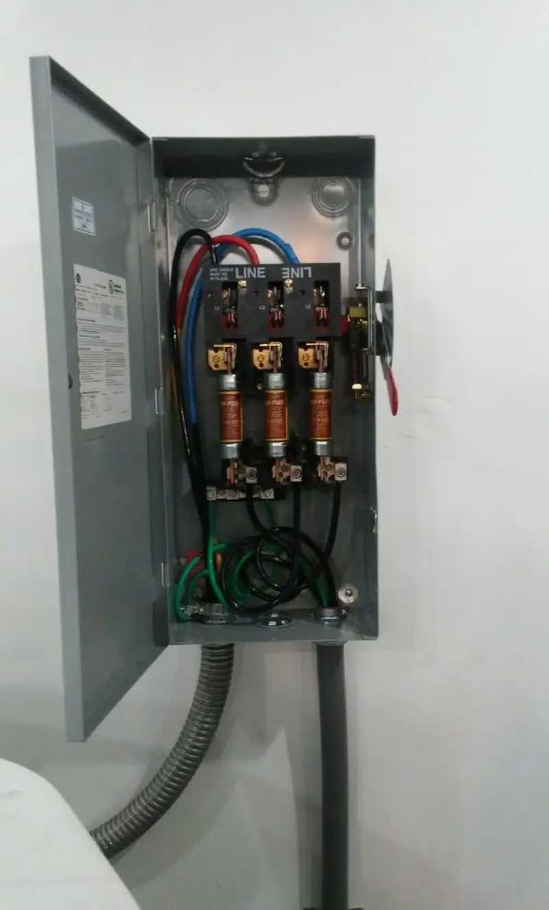 Three-phase disconnect switch installed for Electrical Wiring & Rewiring in Haddon